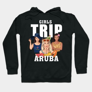 Aruba Girls Trip 2024 Birthday Squad Women Party Vacation Hoodie